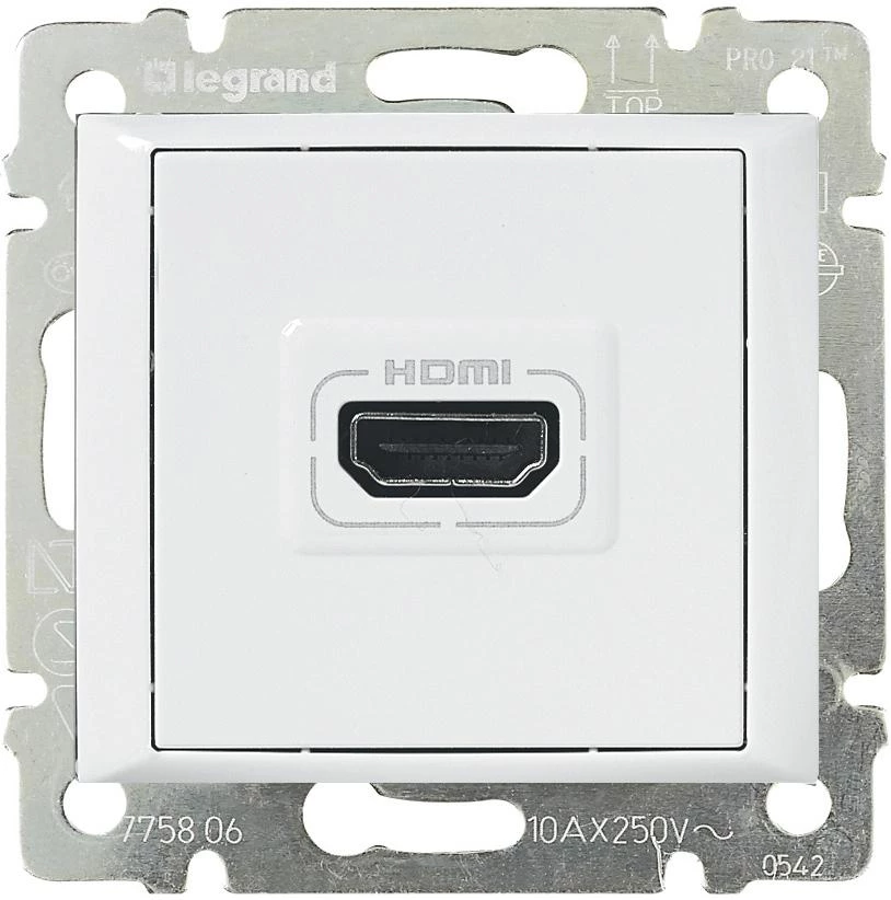 артикул 770085 название Розетка HDMI , цвет Белый, Valena