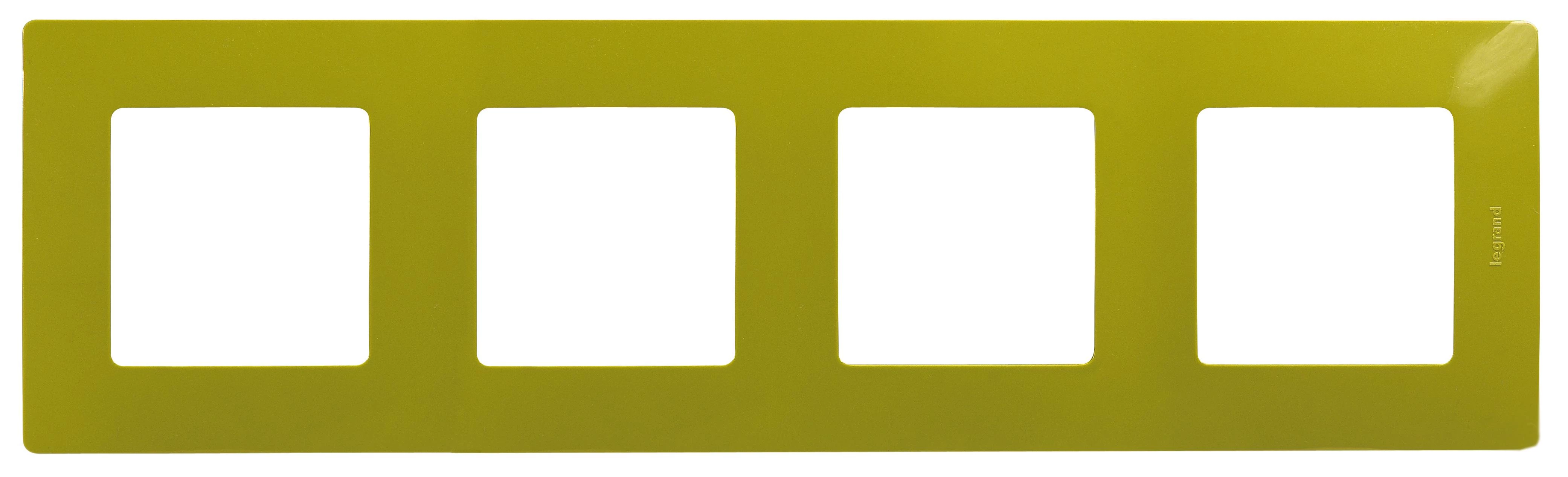  артикул 672544 название Рамка 4-ая (четверная), цвет Зеленый папоротник, Etika