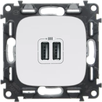  артикул 754995 название Розетка USB 2-ая (для подзарядки) , цвет Белый, Valena Allure